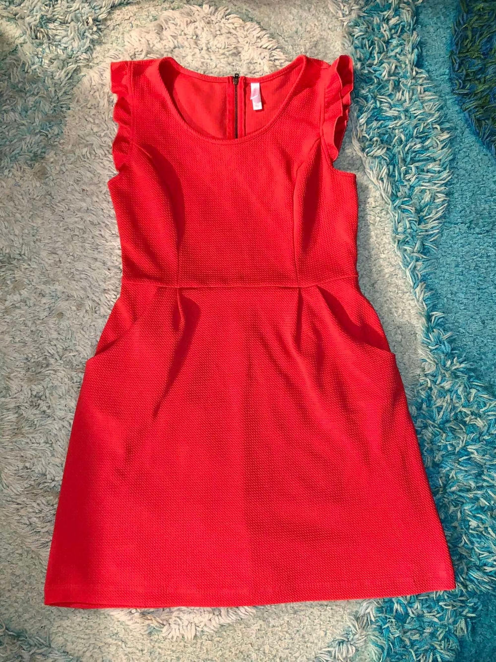 Xhilaration Ruffle-Sleeve Textured Dress